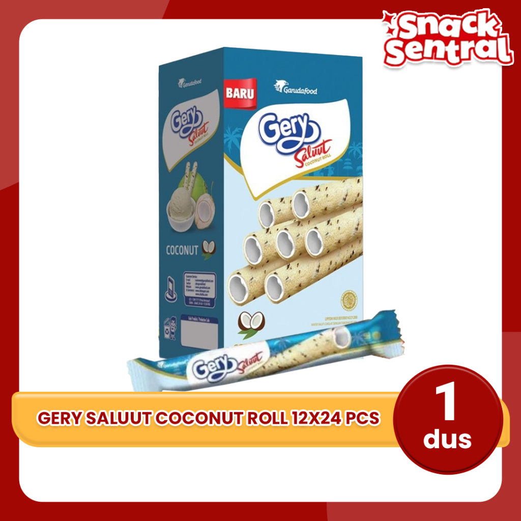 

Gery Saluut Coconut Roll / Wafer Roll 1 BOX ISI 24PCS