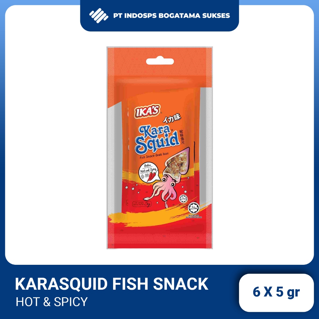 

Ika's KaraSquid Fish Snack Hot & Spicy | Snack Ikan