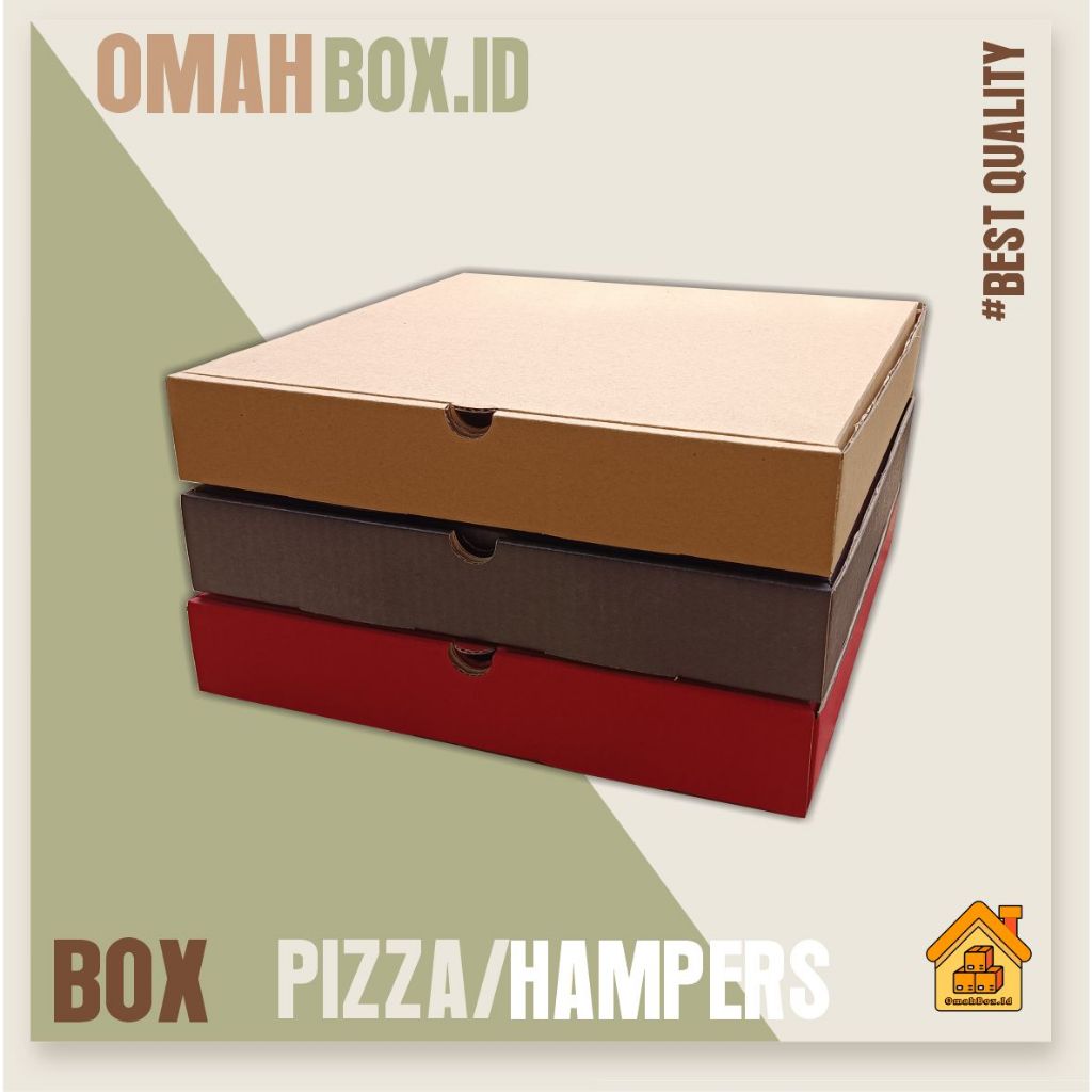 

Kardus box Pizza/Hampers 25x25x5 cm | kardus pizza | box pizza | kotak pizza | kemasan pizza | box gift | box hampers | box baju | box kaos | box unik | box murah | box tshirt