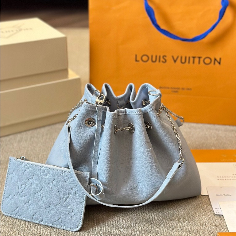 Pre order LV Louis Vuitton Bucket Bag Sumer Bundle Handbag Degrade Tas Ember Wanita Leather Size 28*