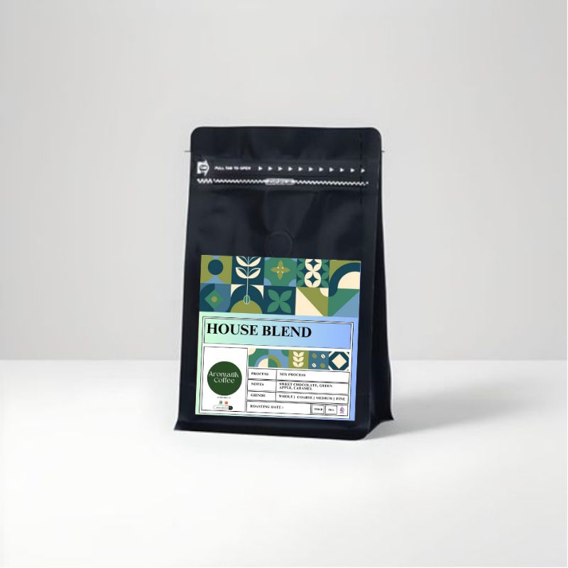 

Biji Kopi Bubuk House Blend Robusta 50℅ Arabika 50℅ 250gr - Aromatik Coffee