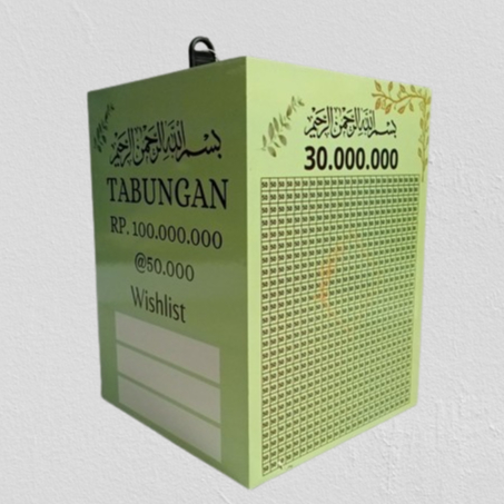 Celengan Target 30 jt Jumbo Besar Kunci Termurah Tempat Nabung Uang Celengan Besar Bahan Kayu Unik