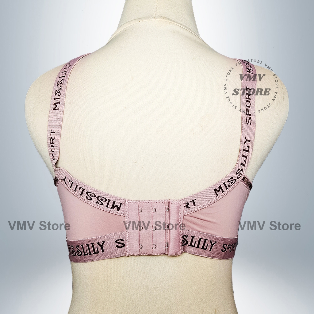 Bh Tanpa Kawat Misslily ML 0101 Cup B Besar Sporty Kait 3 Bra Wanita