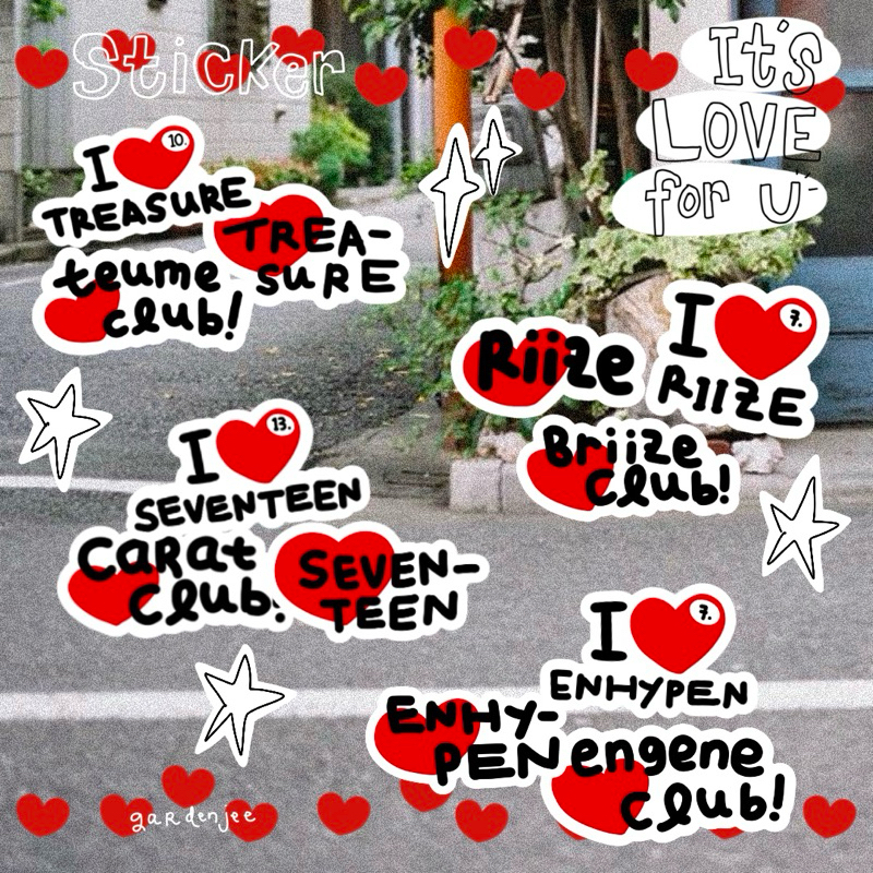 

it’s Love Boy Group Sticker Pack Treasure, SVT, Riize, EnhyipeN