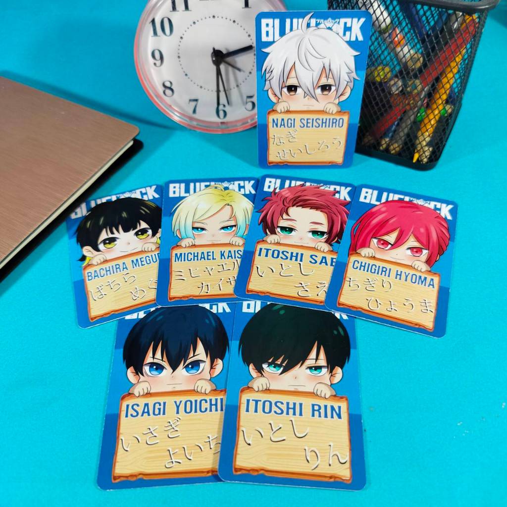 Koleksi Photocard Anime Blue Lock - Kartu Karakter Anime - Isagi - Nagi - Bachira - Kaiser - Rin