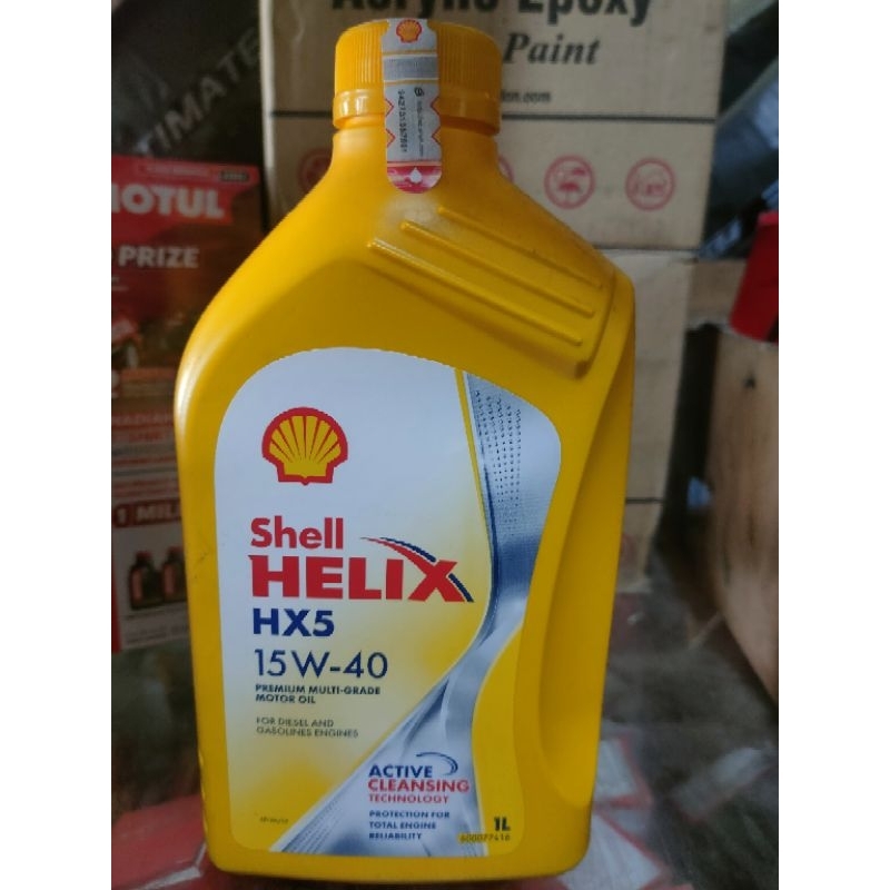 OLI MESIN SHELL HELIX hx5 1LITER 100% ORIGINAL
