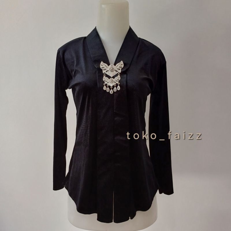Kebaya Kutubaru Floy Hitam / Kebaya Kartini Hitam