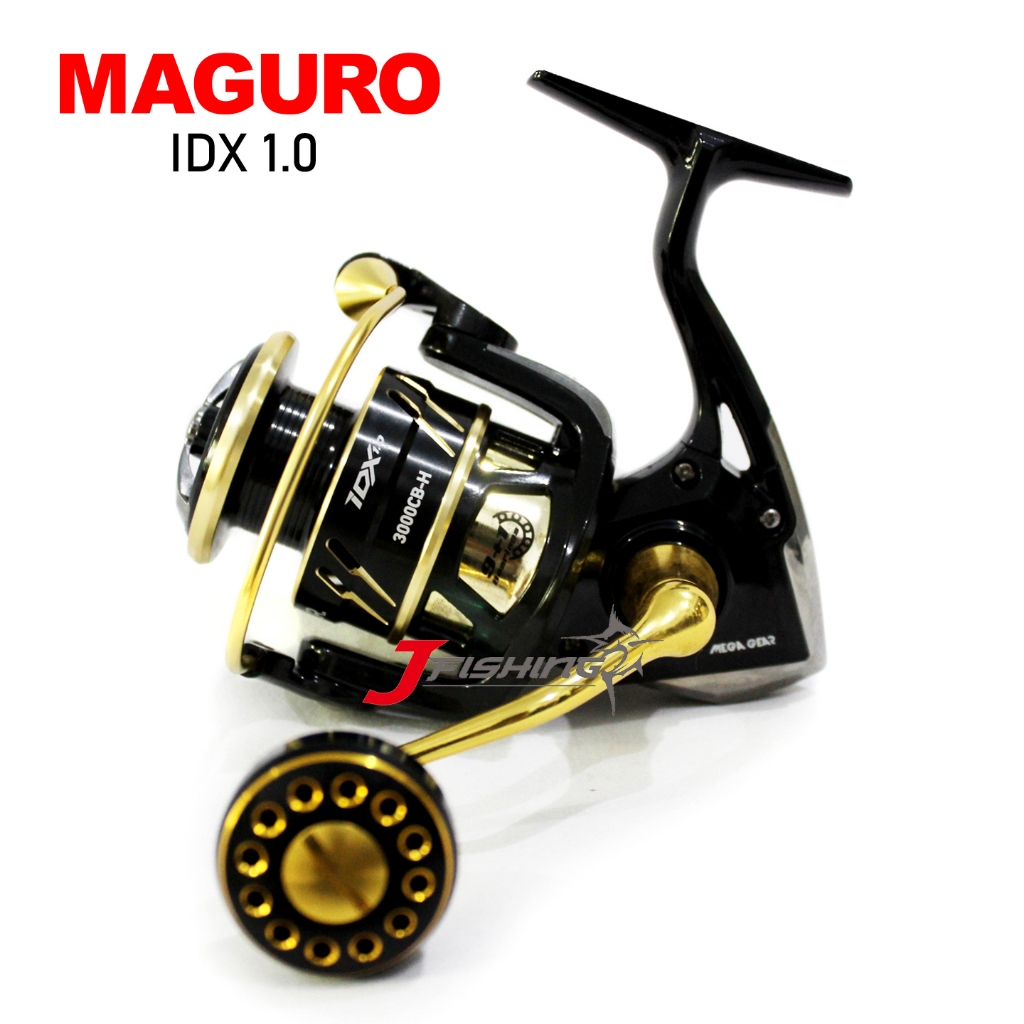 Reel Maguro IDX 1.0 | Power Handle | Mega Gear | 9+1B 800 UL sd 3000CBH Kolam Sungai Danau Muara Lau