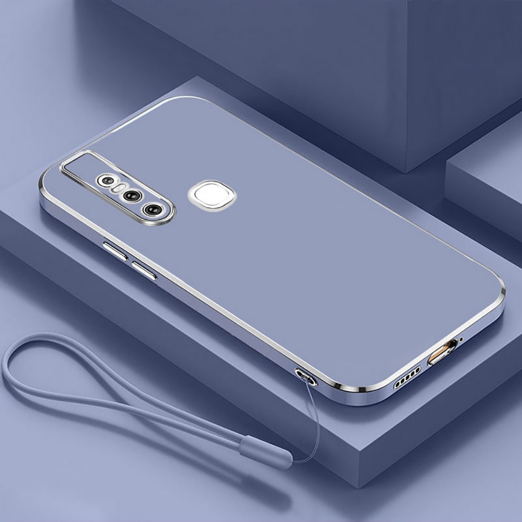 Case Plating Vivo V15,V15 Pro Soft Case Lanyard Terbaru Premium Casing