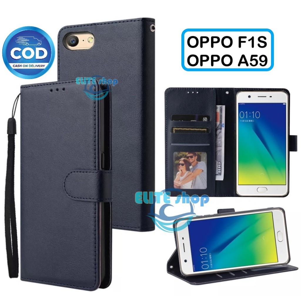 Flip Case OPPO F1S / OPPO A59 Case Wallet Kulit Casing Dompet Case Wallet Leather Flip Case OPPO F1S