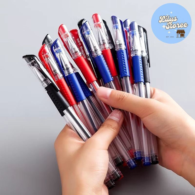 

✨LS✨ Pena Gel 0.55mm Standard Pulpen Gel Standard Bolpoin Cair Alat Tulis Sekolah Bolpen