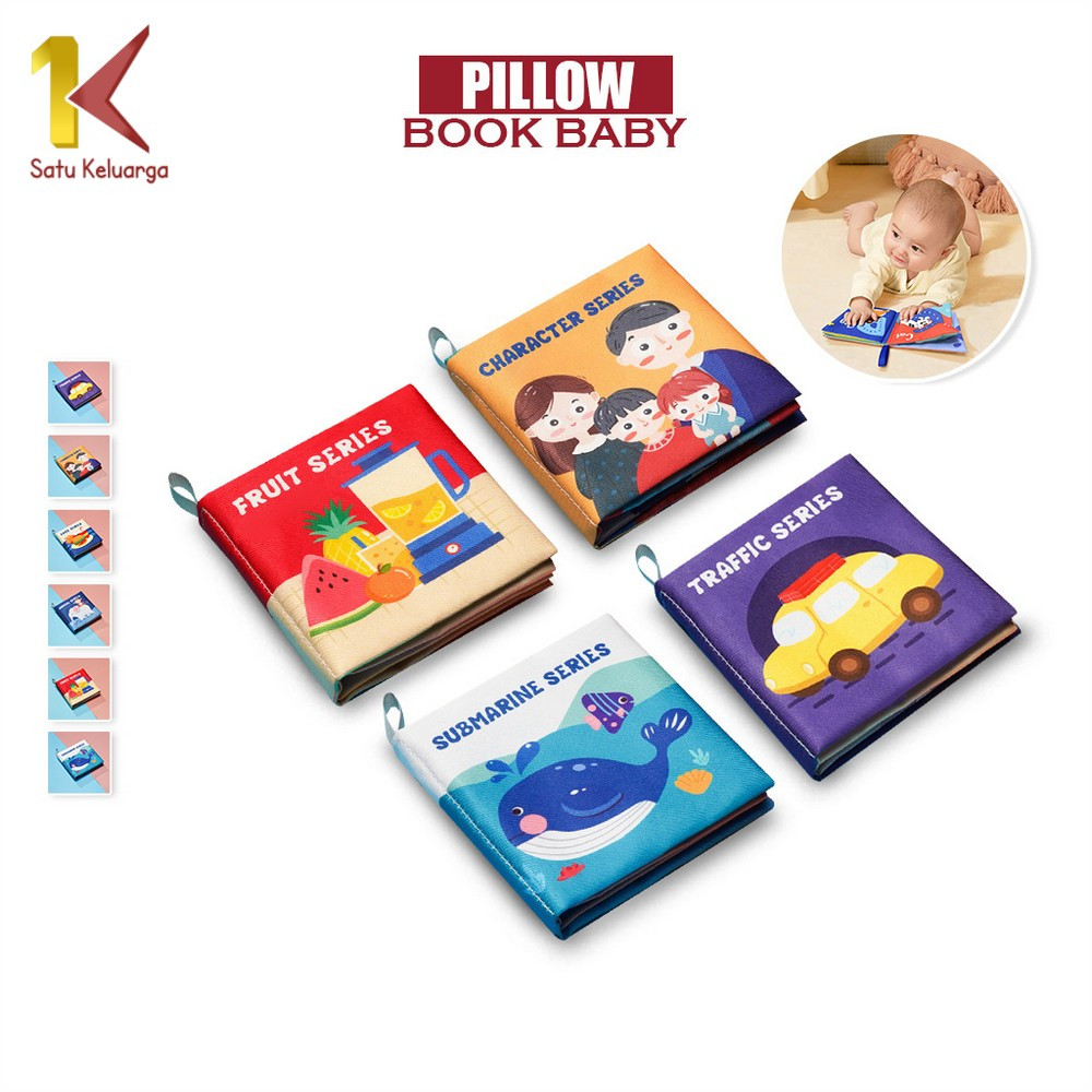 Satu Keluarga Soft Book Buku Bantal Bayi Animal Series Berbahasa Inggris M349 Buku Kain Pillow Book