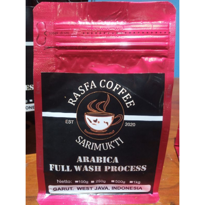 

KOPI ARABICA FULL WASH 100 gram ASLI GARUT RASFA/COFFEE SARIMUKTI