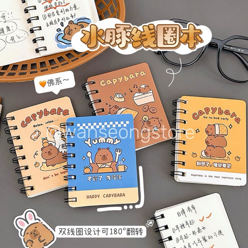 

160 halaman Mini Notebook CAPYBARA Edition - BK-001