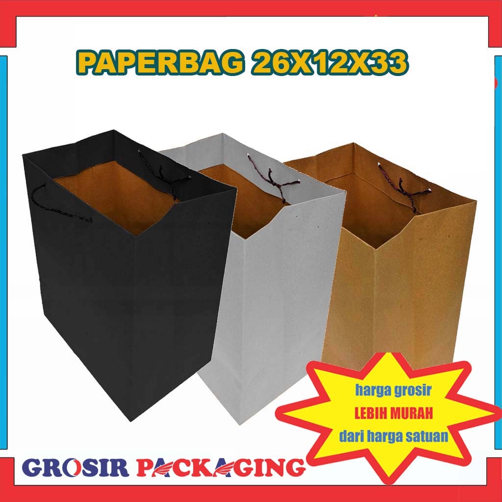 

(PAKET 20 LUSIN) Paperbag 26X12X33 Cm/ Tas Kado/ Tas Souvenir/ Tas Paperbag