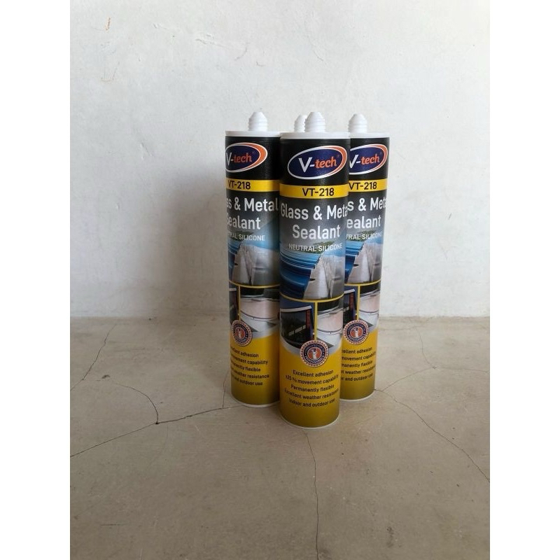 VT-218 Sealant Netral/Silicone Sealant Neutral/Lem Kaca Netral - 270ml Vtech