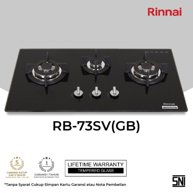 KOMPOR TANAM RINNAI 3TUNGKU RB-73SV(GB) KOMPOR TANAM 3 TUNGKU RINNAI