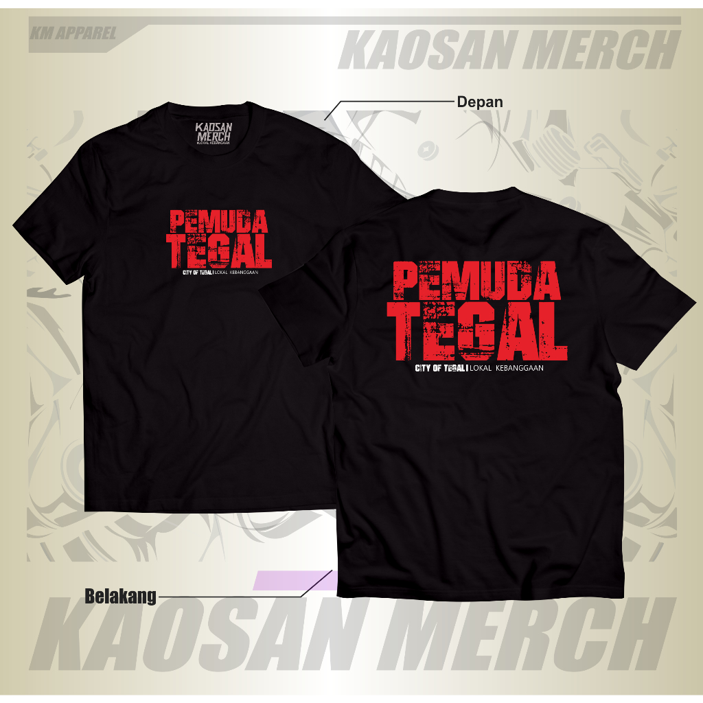 Kaos Kota Tegal Tshirt Pemuda Kota Tegal Cotton combed