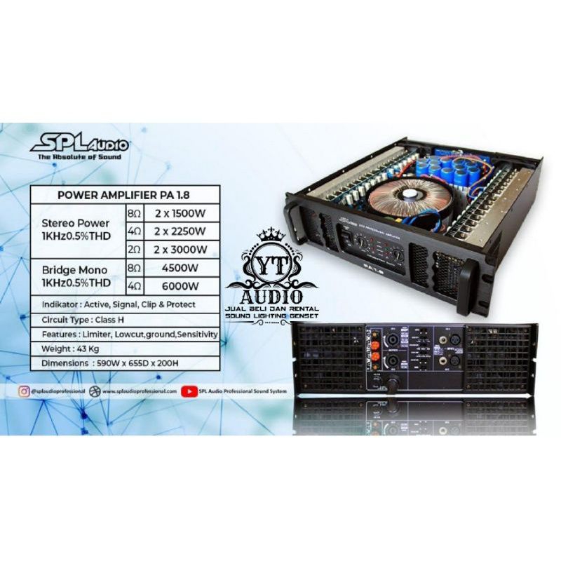 Power Amplifier SPLaudio PA 1.8+ original Power SPL audio PA 1.8+