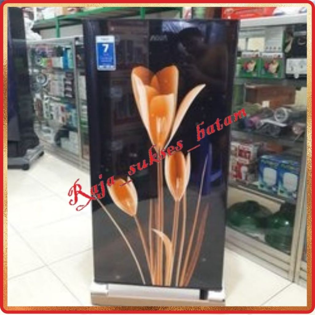 KULKAS 1 PINTU AQUA AQR-D191 LK/LB MODEL BUNGA BATAM