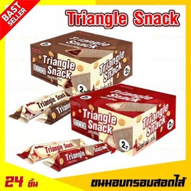 

Triangle Wafer Coklat Snack Thailand Isi 24pcs