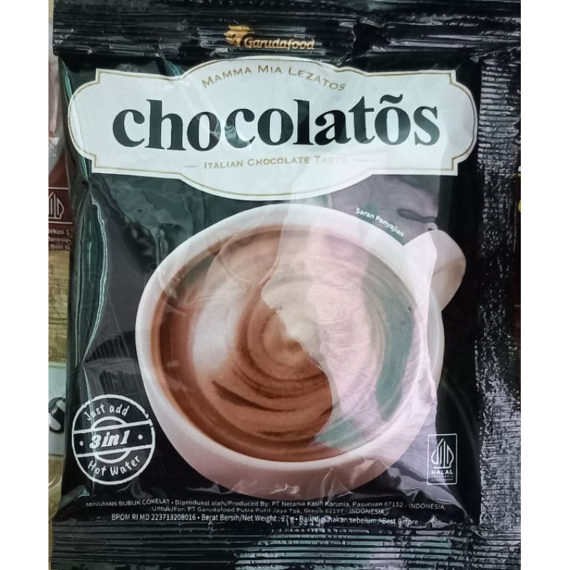 

Chocolatos drink All Varian 1 Renceng Isi 10 Sachet @27g