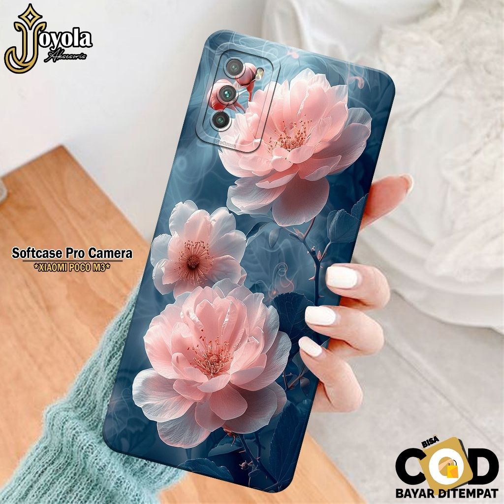 JOYOLA Case XIAOMI POCO M3 - Fahion Case Bunga - Softcase XIAOMI POCO M3 - Pro Camera - Casing XIAOM
