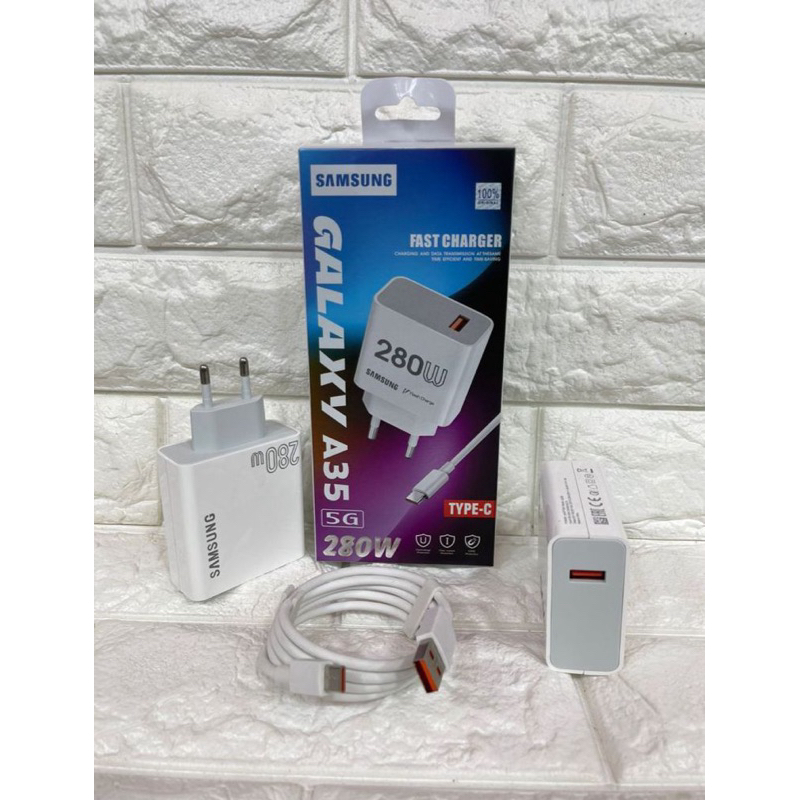 Charger ori 100 Samsung A35 Fast Charging 280W Casan Original