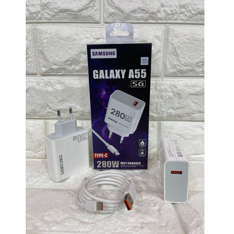 Charger ori 100 Samsung A55 Fast Charging 280W Casan Original