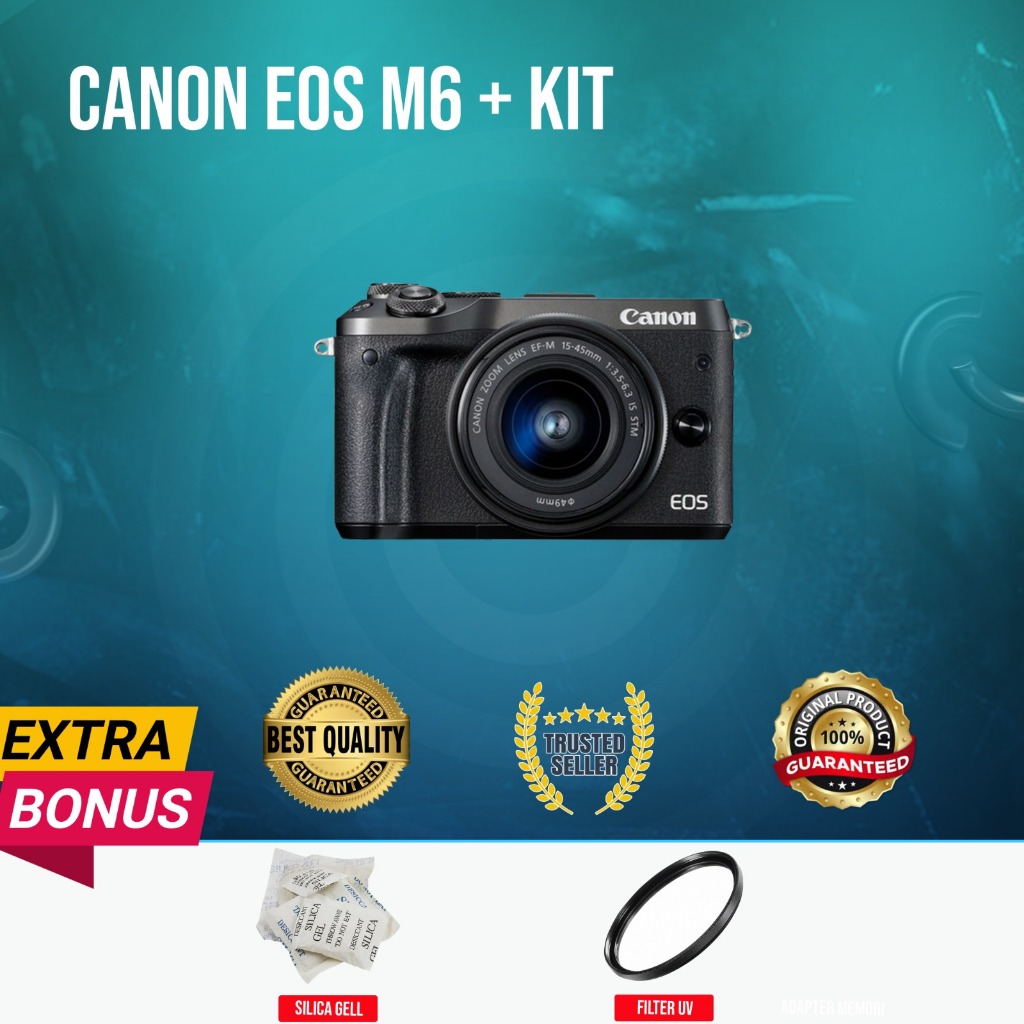 CANON EOS M6 KIT 15-45MM (SECOND) NORMAL MULUS MURAH