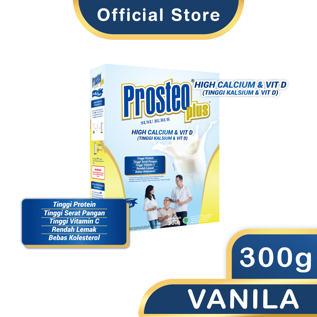 

PROSTEO PLUS Susu High Calcium Nutrisi Tulang dan Sendi 300 Gram