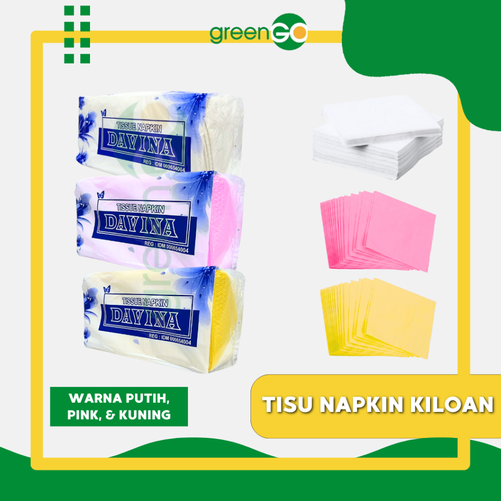 TISSU NAPKIN KILOAN TISSU HAJATAN TISSU KILOAN DAVINA TISSU DAVINA KILOAN PUTIH - WARNA