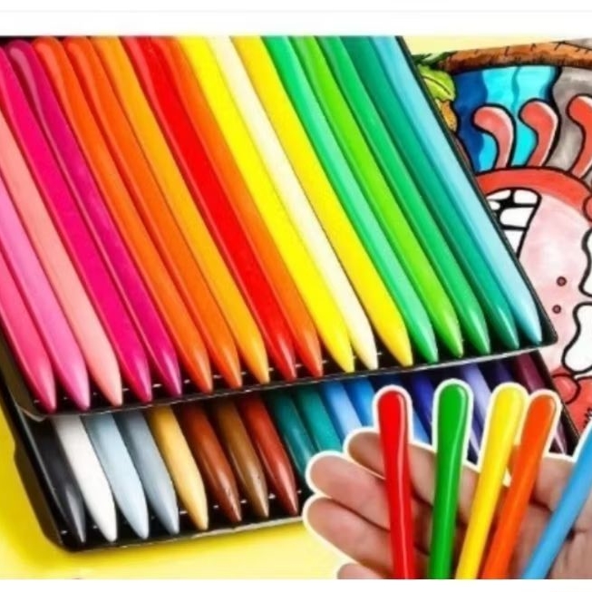 

Crayon Mewarnai / Crayon Anti Air Anti Kotor Tangan / Crayon Pensil Warna