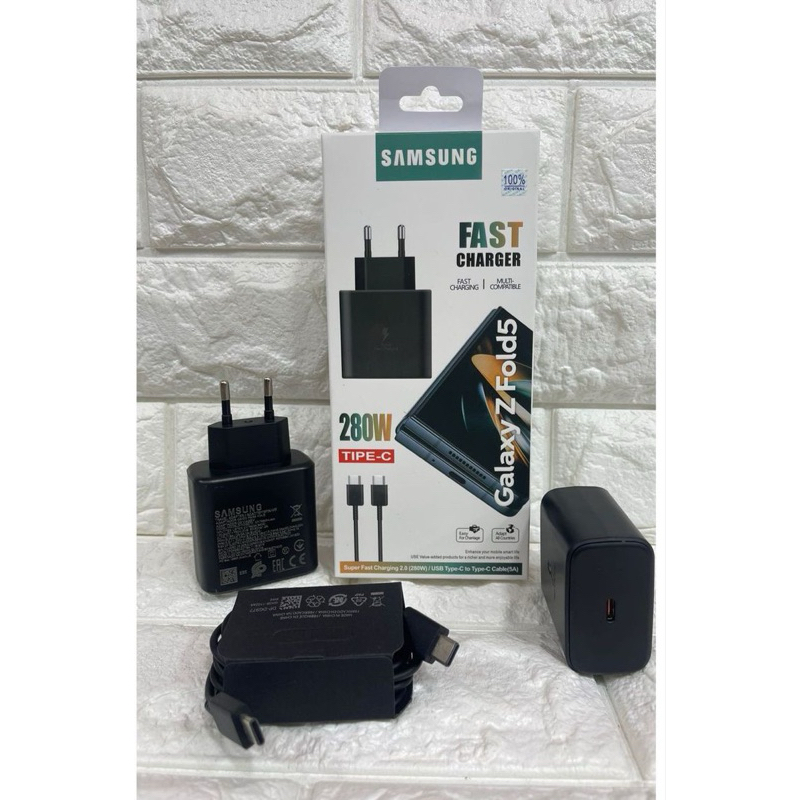 Charger Ori 100 Samsung Galaxy Z Fold5 Ultra Fast Charging 280W Casan Original Colokan USB C To Type C