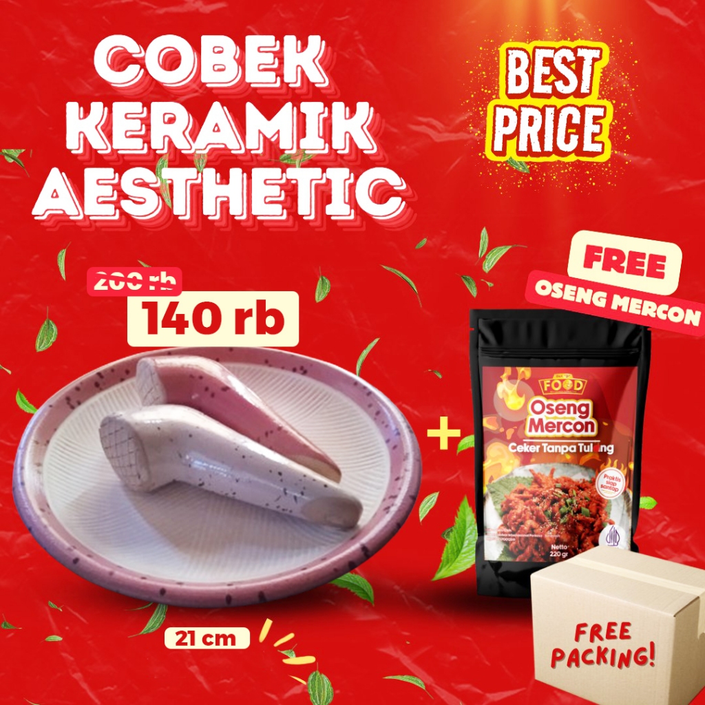 

FREE OSENG MERCON !!! COBEK AESTHETIC 21CM// COBEK GRATIS OSENG // LEBIH NIKMAT