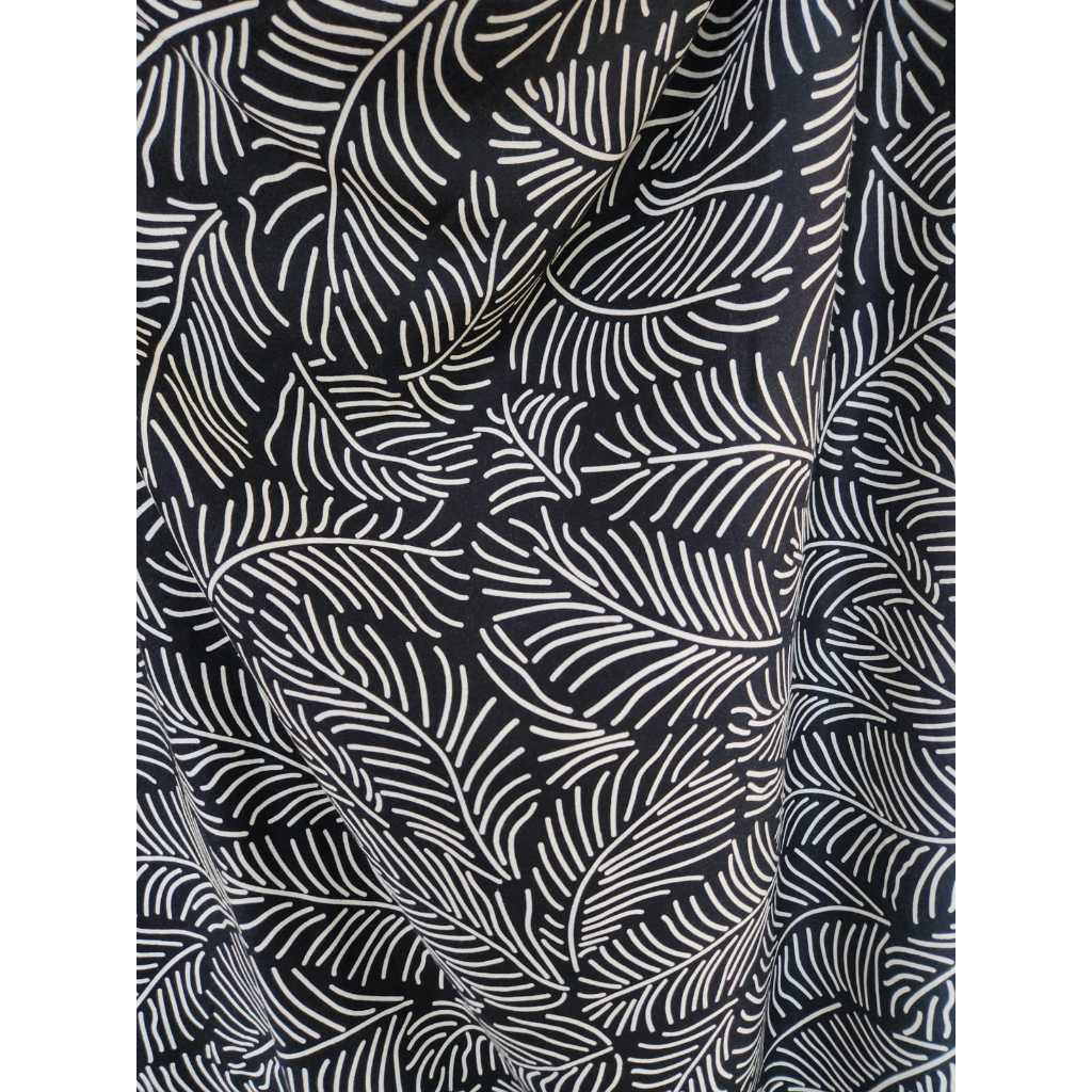 kain katun rayon viscose motif daun pakis terbaru best seller