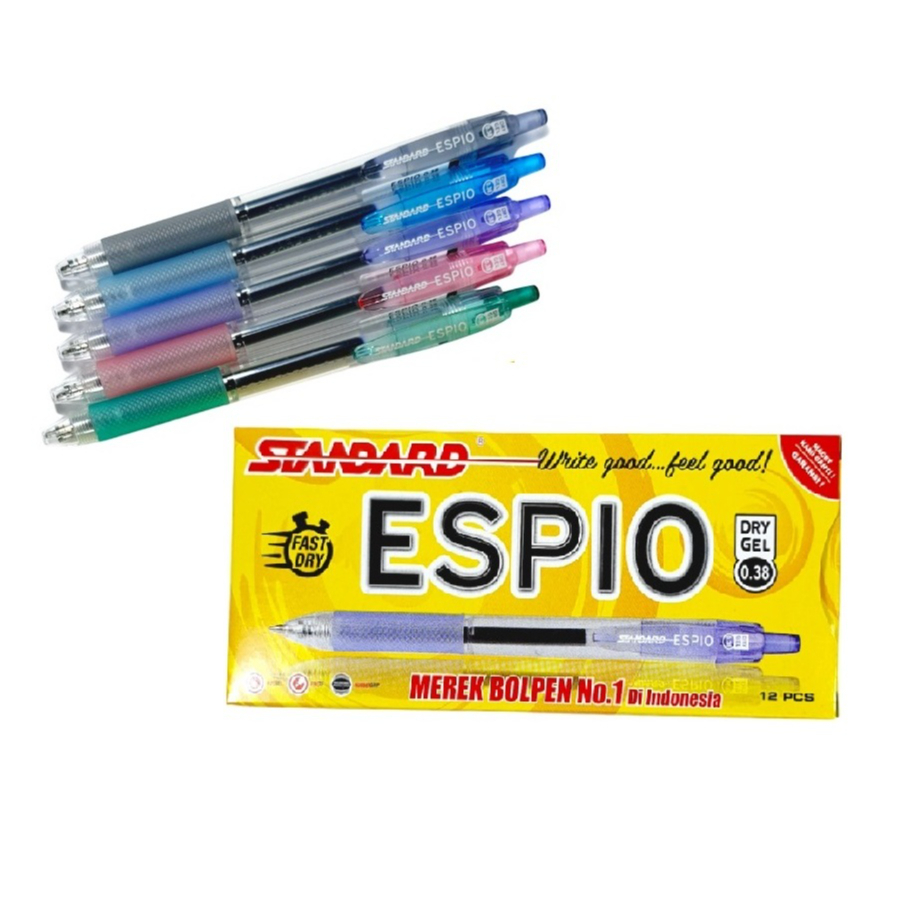 

Standard Pen - Tip Espio 0.38 mm [ 1 pack isi 12 pcs ] ( Pulpen, Pen, Ballpoint, Alat Tulis )