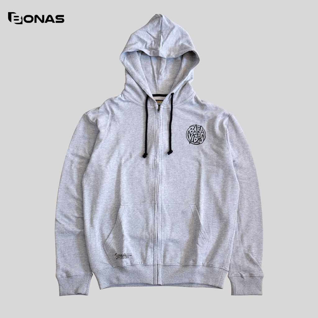 Sweater Hoodie zipper pria warna abu muda hoodie resleting bahan tebal premium