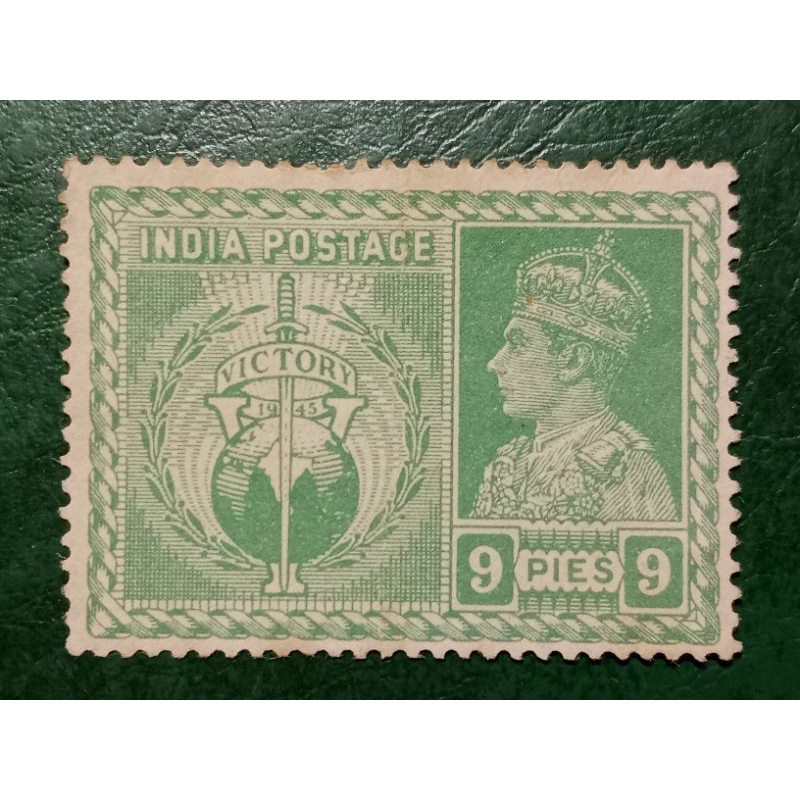 

Prangko India 9 PiesKing George VI tahun 1946 UN USED