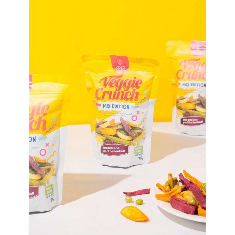 

2Xbtygneal Sakha Snack ) Roux Veggie Crunch Mix Veggie Edition Sayur Keripik Snack Okra Buncis