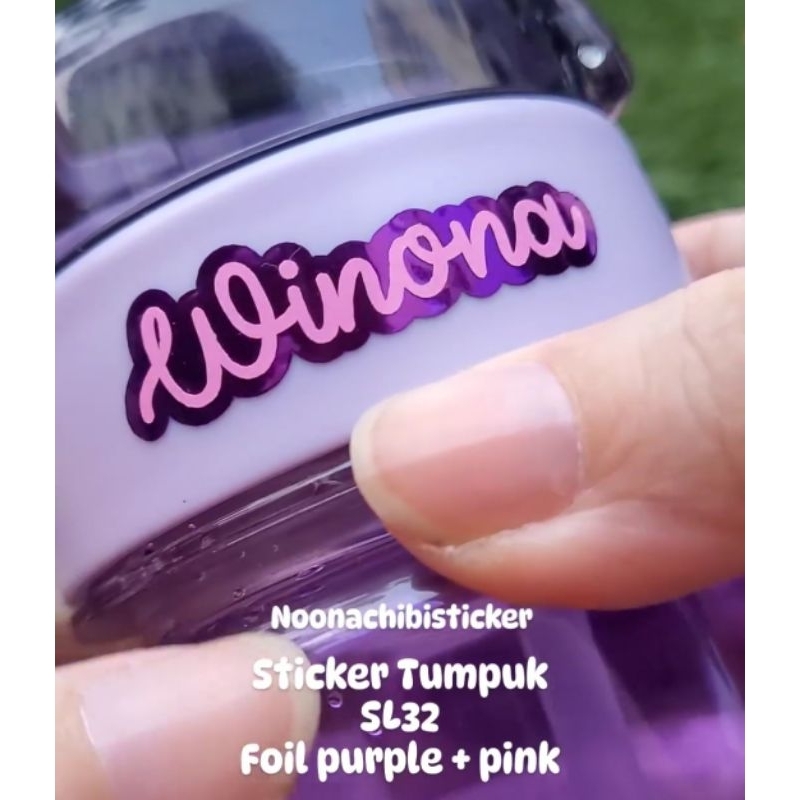 

sticker tumpuk foil name only
