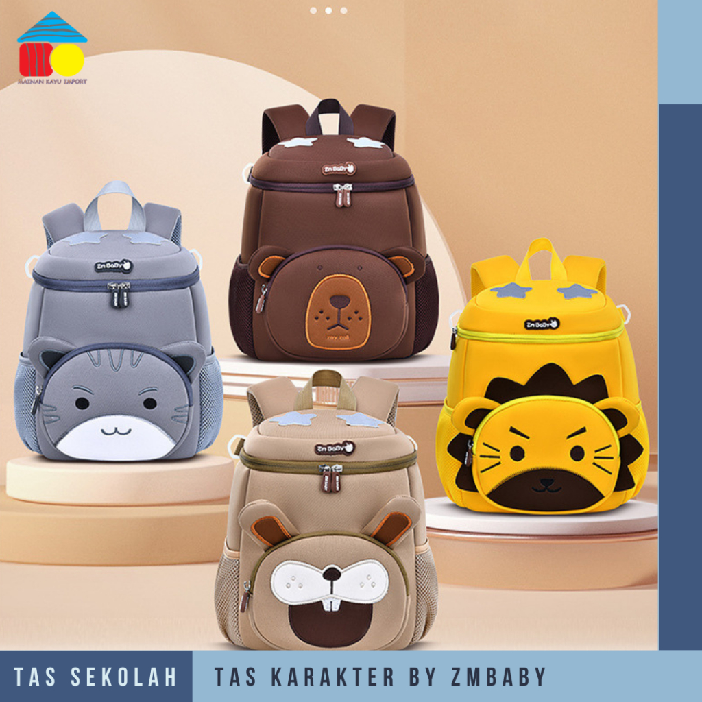 TAS SEKOLAH IMPORT KARAKTER TAS SEKOLAH ANAK TK ORI ZMBABY