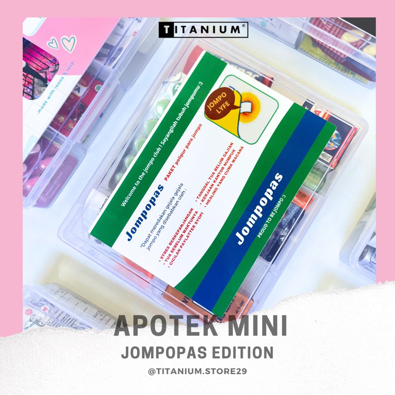 

APOTEK MINI EDISI JOMPOPAS READY STOCK GIFT BUAT PACAR GRADUATION HEALTHY HAMPERS VITAMIN KADO ULANG TAHUN HADIAH TEMA KESEHATAN UNIK LUCU