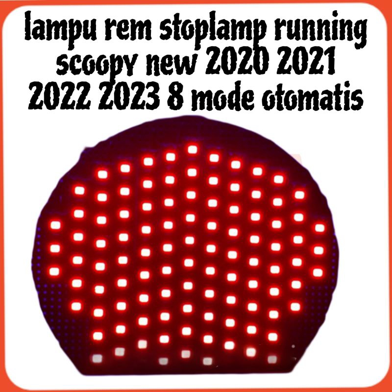 lampu rem stoplamp running scoopy new 2020 2021 2022 2023 8 mode otomatis