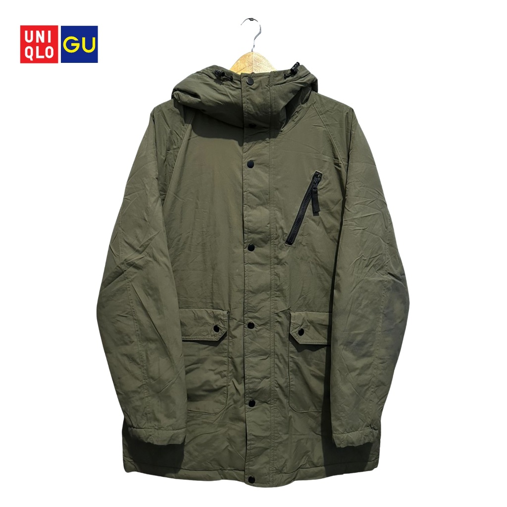 Jaket Parka GU by Uniqlo Original Wanita Vintage Murah