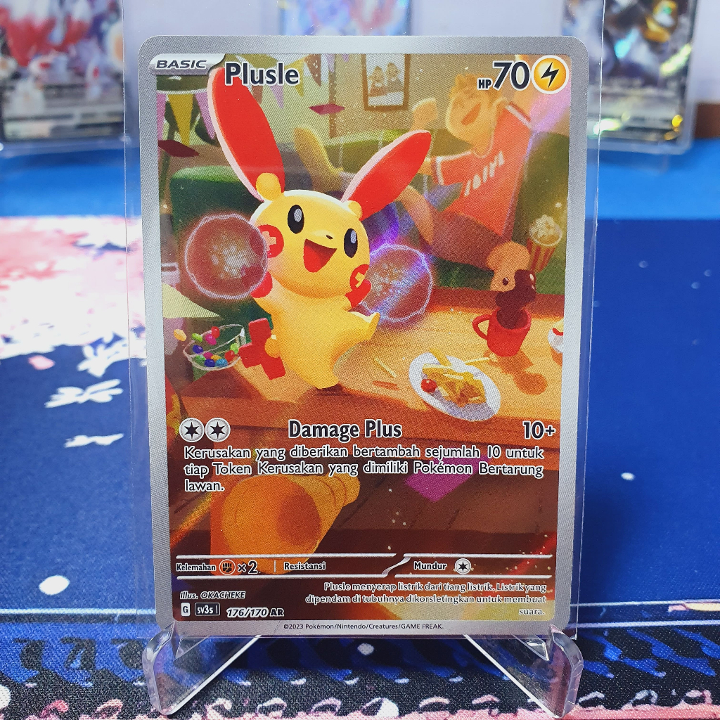 Plusle AR sv3s 176/170 Pokemon TCG Indonesia Ex Kilau Hitam