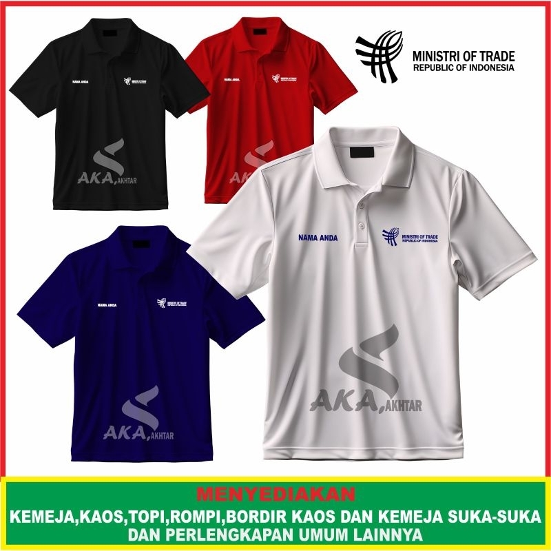KAOS KATUN KEMENTERIAN PERDAGANGAN KAOS POLO KERAH KEMENTERIAN PERDAGANGAN BAJU KEMENDAG RI SERAGAM 