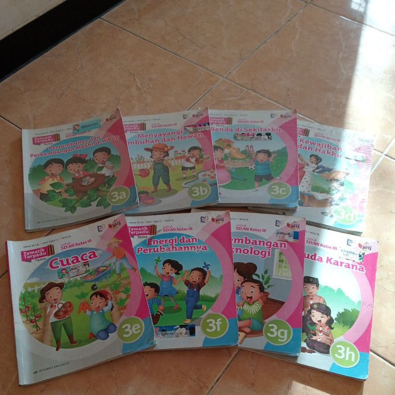 tematik terpadu Erlangga kelas 3 SD bekas original