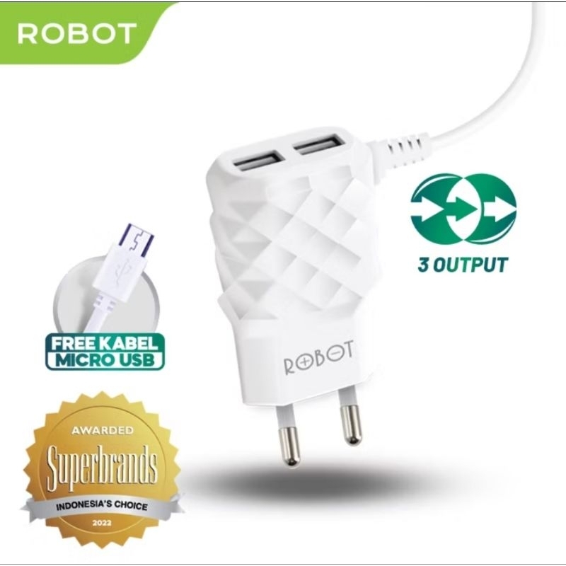 Charger Robot RT-K5 2usb/ Model Classic Pengisian Cepat