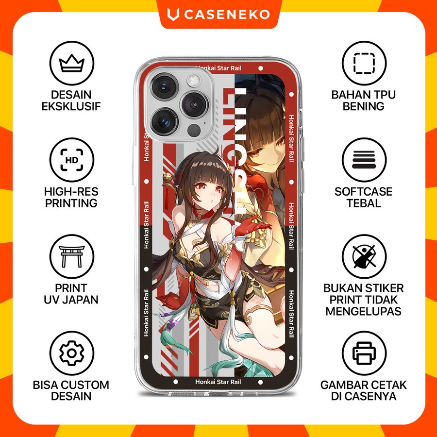 Custom Case Lingsha Honkai Star Rail HSR Casing HP Softcase 2